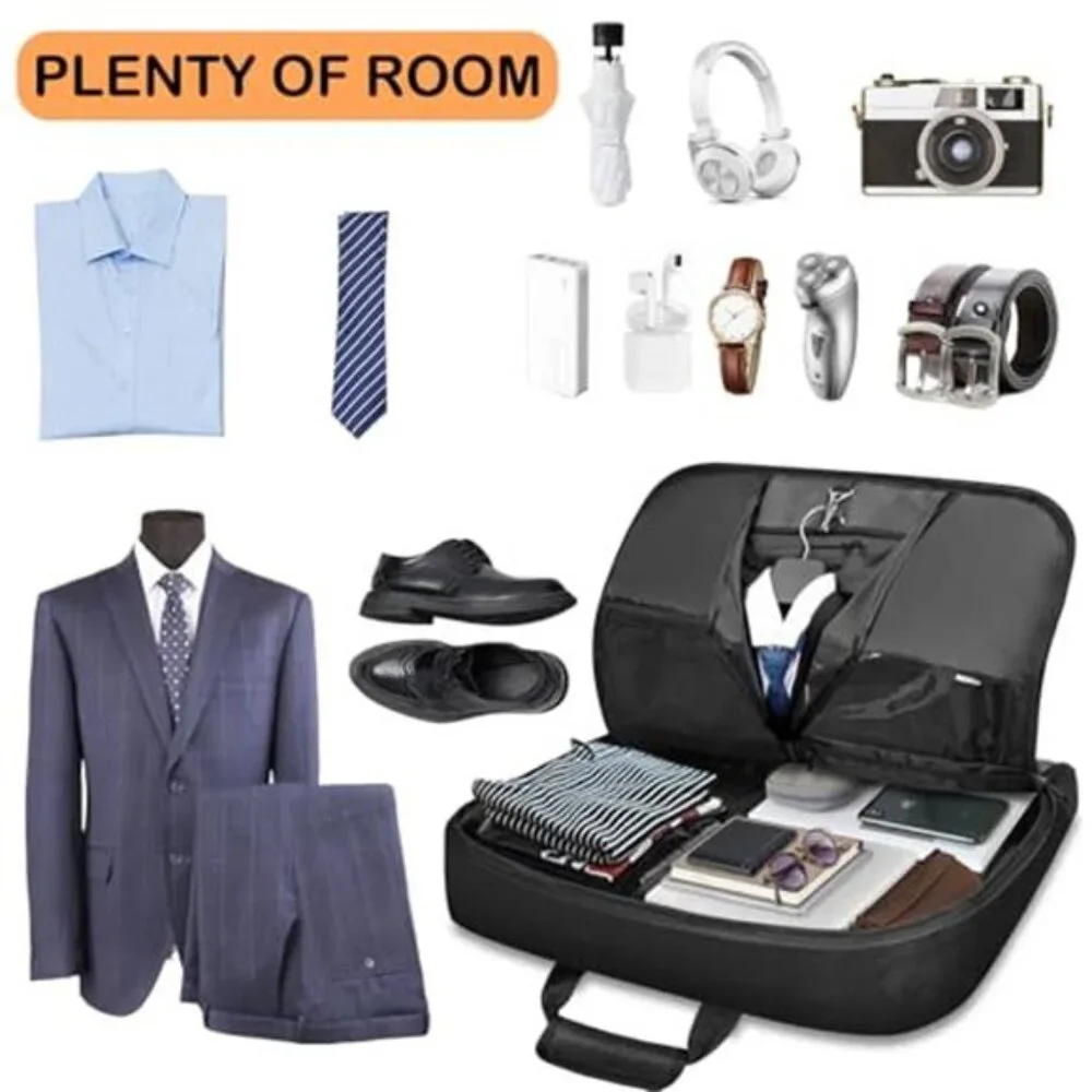 Travel Garment Bag for Men and Women Carry On Suit Bag Wrinkle Free Hanging
